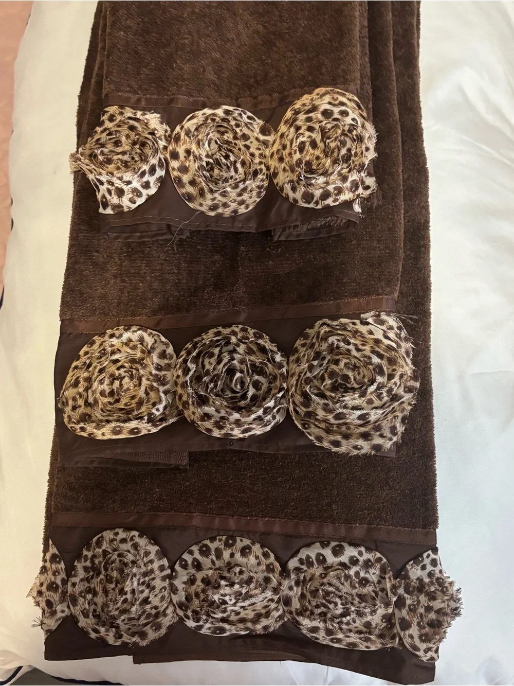 Avanti Brown Plush Towel with Subtle Texture